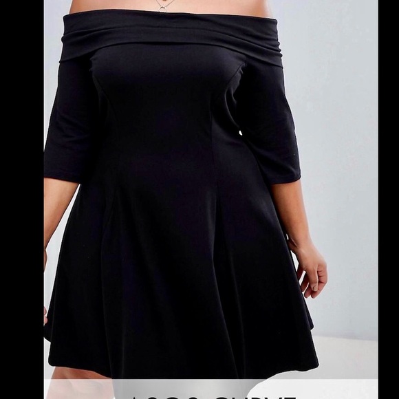 ASOS Curve Dresses & Skirts - ASOS curve off the shoulder dress black